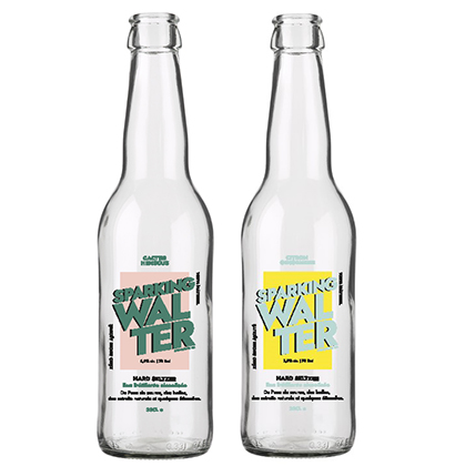 Personalisierte Glasflasche hard seltzer