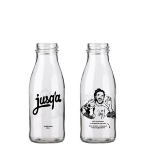 glass milk bottles