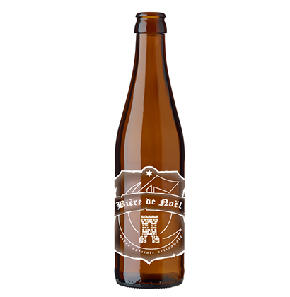 personalisierte Bierflasche Weihnachtsbier Brasserie des Murailles Bière de Noël