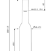 Spirit bottle Opera Bocca bartop 16,5mm 20 cl white