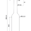 Spirit bottle Opera Bocca Schmalband 10cl white