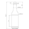 Bouteille à bière Couronne 50cl Long Neck blanc