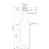 Bottiglia di vino bordolese BVS 30H60 37.5cl bianco Harmonie