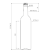 Bouteille à vin bordelaise BVS 30H60 75cl blanc Harmonie