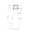 Swing top milk bottle 35 cl