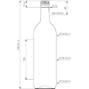 Bottiglia di vino Bordolese BVS 30H60 75cl bianco Viva