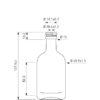 Bouteille à gin 5cl blanc Oblò
