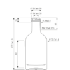 Bouteille à gin GPI 28-400 35cl blanc Oblò