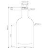 Bouteille à gin GPI 33-400 légère 70cl blanc Oblò