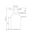 Bouteille à gin fascetta 20cl blanc Oblò