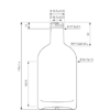 Gin bottle GPI 28-400 50cl white Oblò