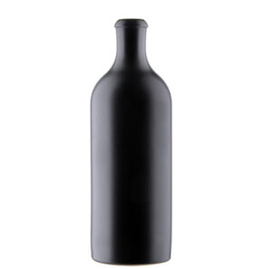 Spirituosenflasche Keramik 70cl schwarz Weinkrug