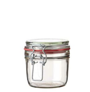 Swing top Honey Jar 400 ml white and red seal