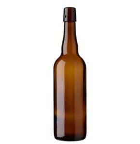 Bottiglia di birra tappo meccanico 75cl marrone