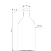Ceramic Gin bottle 50cl black Weinkrug