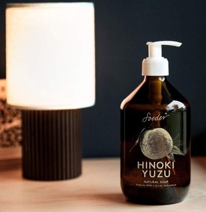 personalised soap dispenser HINOKI YUZU SOAP ©Soeder