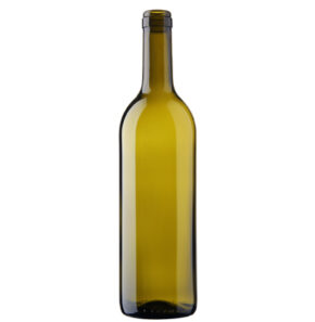 Bordeaux wine bottle cetie 75cl olive green