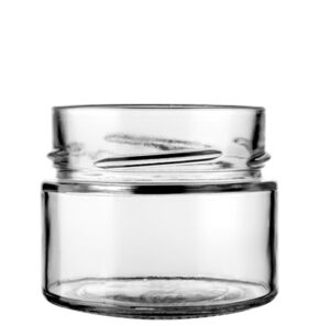 Glass jar 106ml white TO70 Deep H18 Ergo