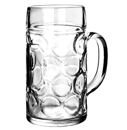 Beer glass Isar mug 63 cl sealed 5 dl