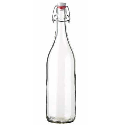 Bottiglia per succhi tappo meccanico 100 cl bianco