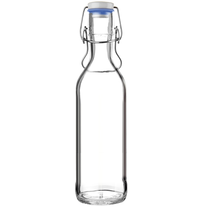 Glass bottle Pure Bottle 75cl blue with handle