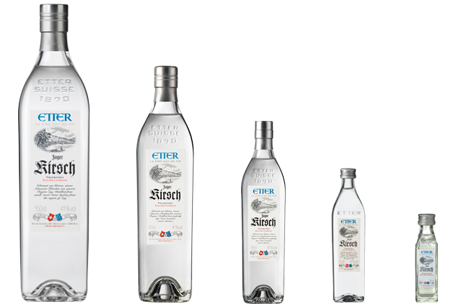 Eigene Flaschenformen von der Etter Distillerie