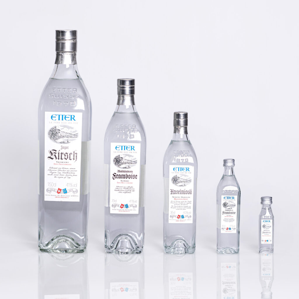 Etter Distillerie: Strong branding through glass bottles