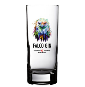 Personalised Falco Gin glass.