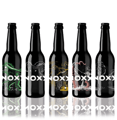 Bouteilles de bière personnalisées en sérigraphie Noxx