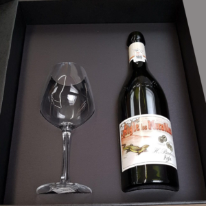 Gift box with a wine glass