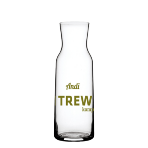 Personalised water carafe- Andi Trew