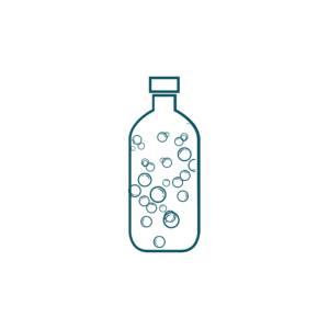 bouteille d'eau en verre pour boissons gazeuses