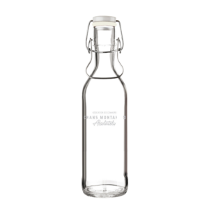 personalisierte Wasserflasche aus Glas