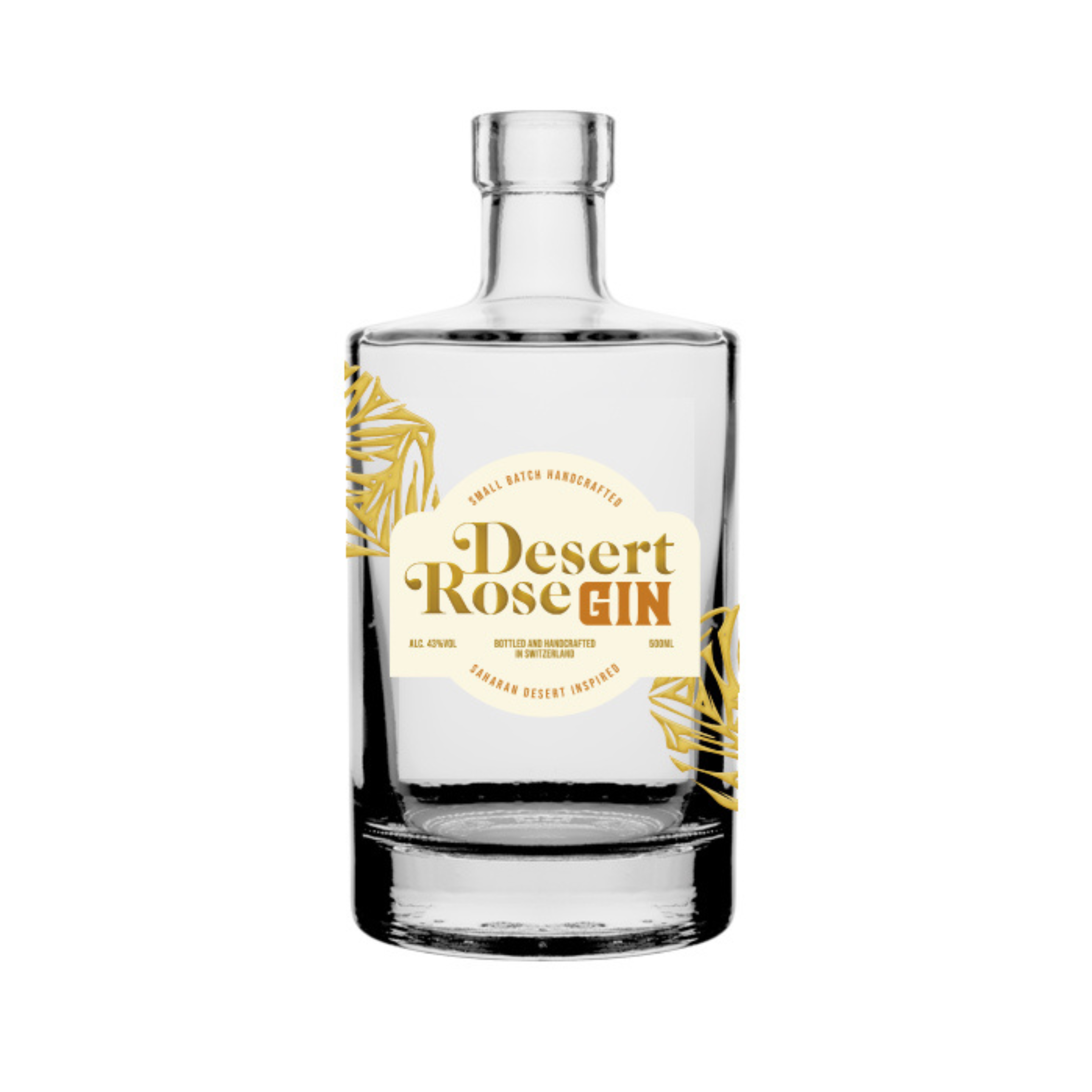 Personalised bottle with glass print
