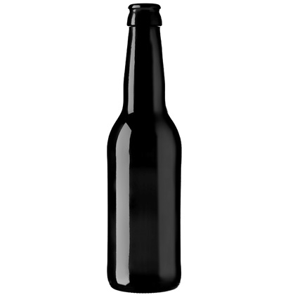 Bierflasche Kronkork 33cl Long Neck schwarz