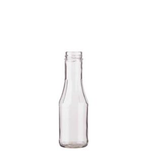 Bottiglia di Ketchup 250ml bianca TO38/H12 con sfaccettature