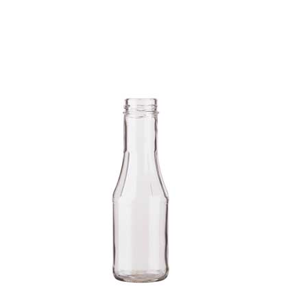 Bottiglia di Ketchup 250ml bianca TO38/H12 con sfaccettature