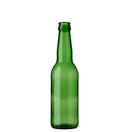 Bouteille à bière couronne 33cl Long Neck vert