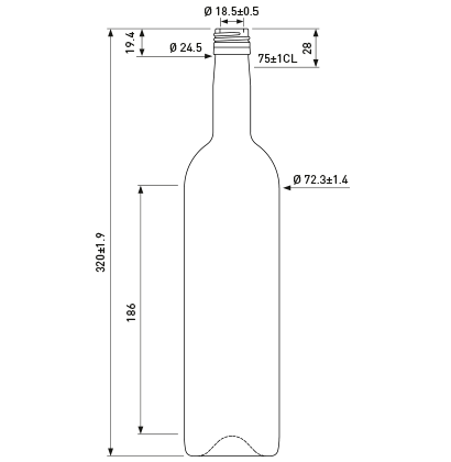 Lot De 20 Bouteilles à Vin Bordelaises En Verre 750 Cc - Vides, Réutilisables, Pour Vin Maison Et Conservation