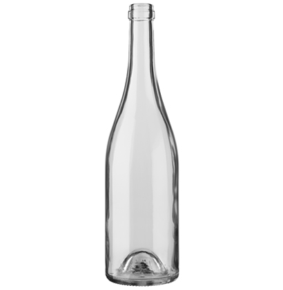 Burgundy wine bottle cetie 75cl white Nova