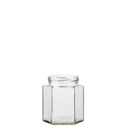 Honey Jar 390 ml white TO70 6 facets