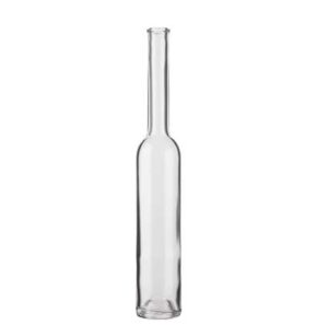 Spirituosenflasche Platin Ringband 35cl weiss