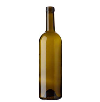 Weinflasche Bordeaux Oberband 75 cl olive Deco