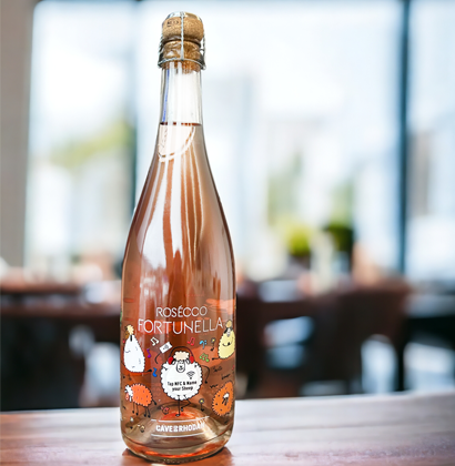 Teaser : Le vin mousseux Rosécco Fortunella de la Cave du Rhodan devient une véritable expérience client grâce au tag NFC et à l'impression numérique.