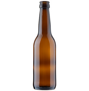 Bierflasche Kronkork 33cl Long Neck dunkelbraun