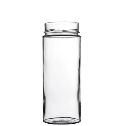 Glass jar 580ml white TO70 Deep H18 Ergo