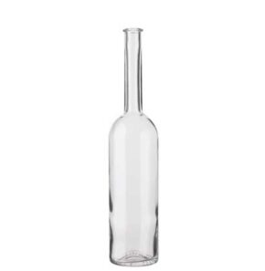 Spirituosenflasche Platin Ringband 70cl weiss