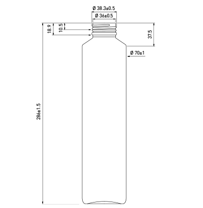 Mineral water or beverage bottle with special finish 80 cl Mineral water or beverage bottle with special finish 80 cl