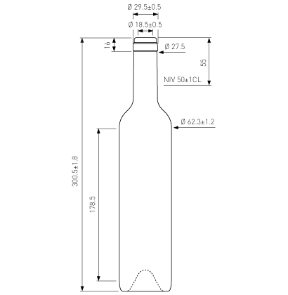 Bottiglia di vino Bordolese cetie 50cl bianco Harmonie Bottiglia di vino Bordolese cetie 50cl bianco Harmonie