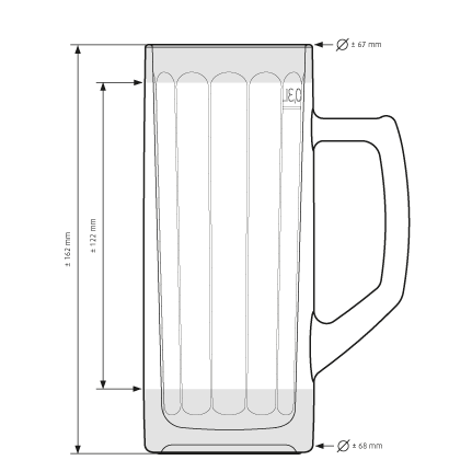 Bicchiere da birra Reno 37cl Bicchiere da birra Reno 37cl